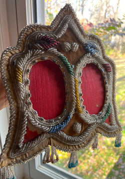 Iroquois Hand-beaded Double Picture Frame