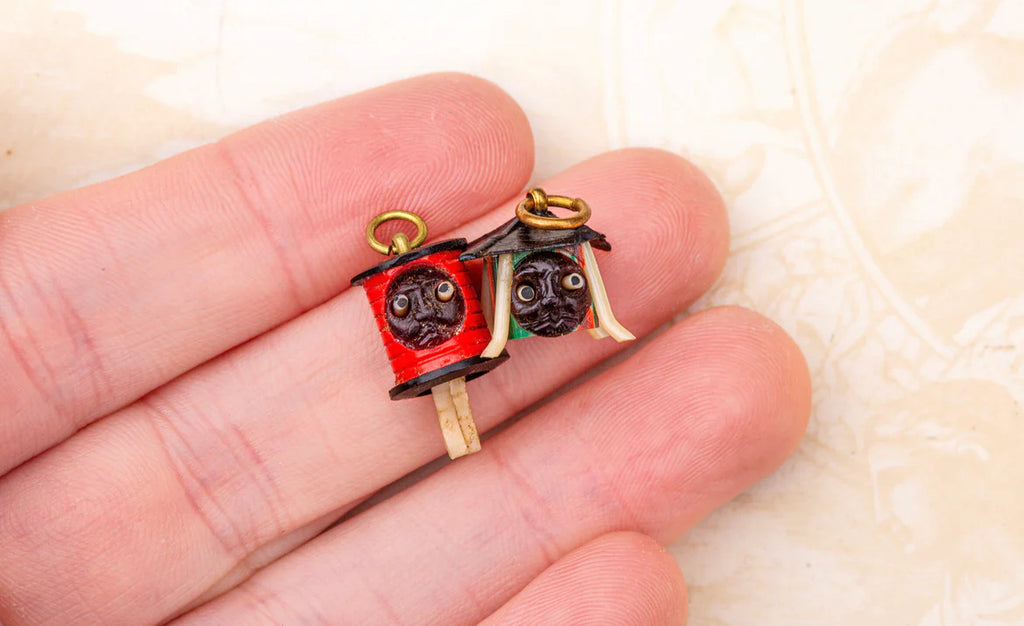 No.131ロードライトコッパーチャーム Kobe Charm Pendant (pair), 1920s Japan – Our Culture is Love