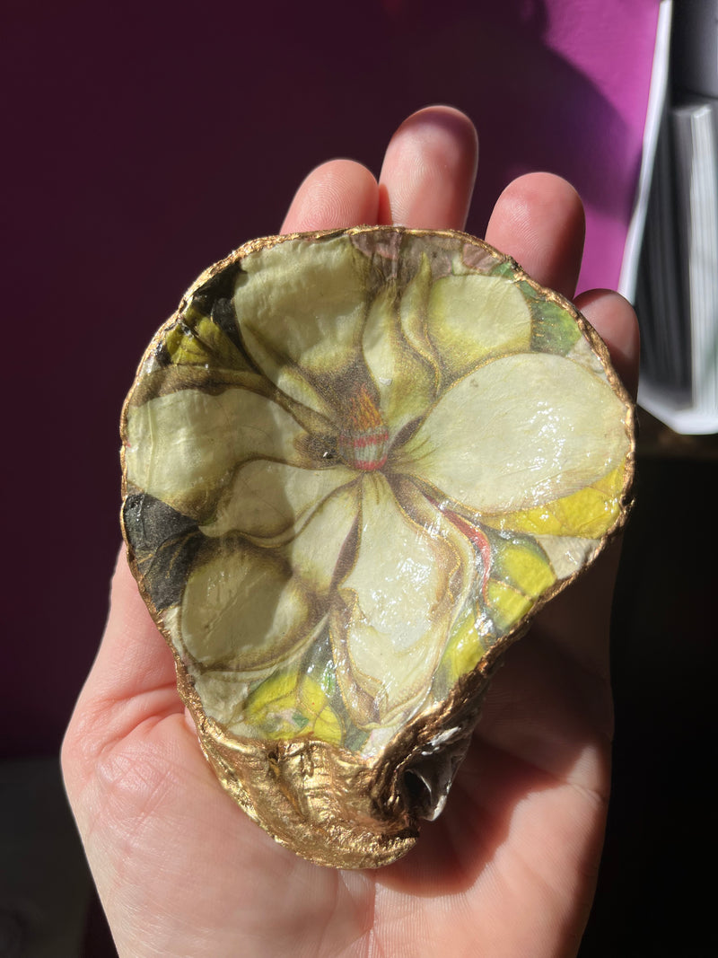 FUNDRAISER! Medium Shells with 24 karat gold and collage