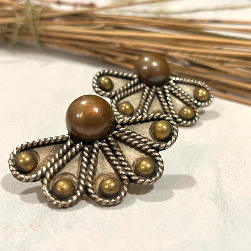 1940s Mexican Orb Earrings