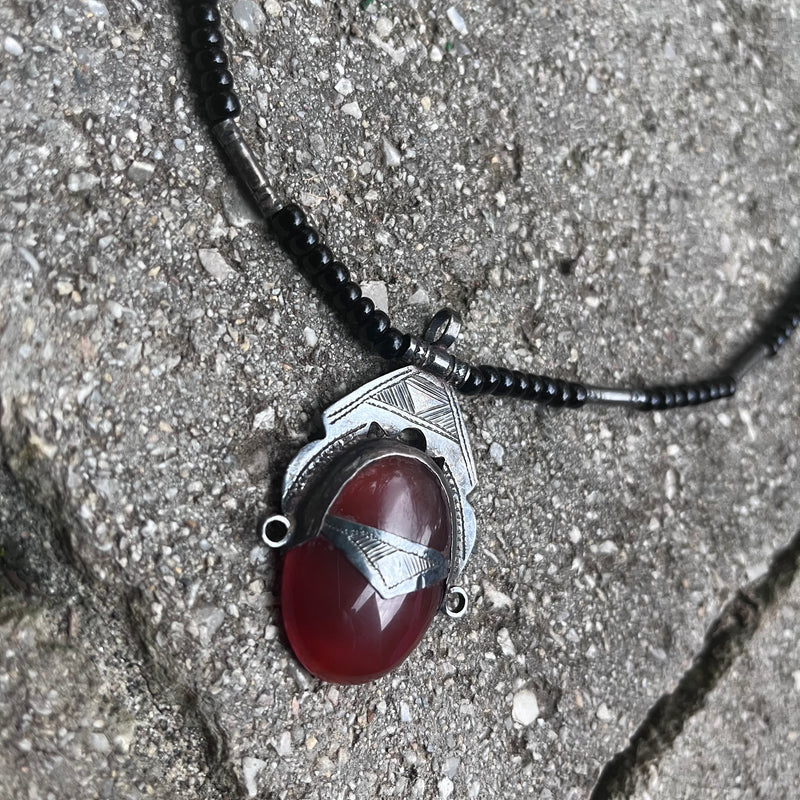 Vintage Berber Carnelian Pendant