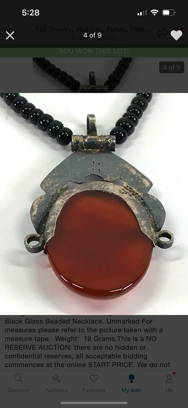 Vintage Berber Carnelian Pendant