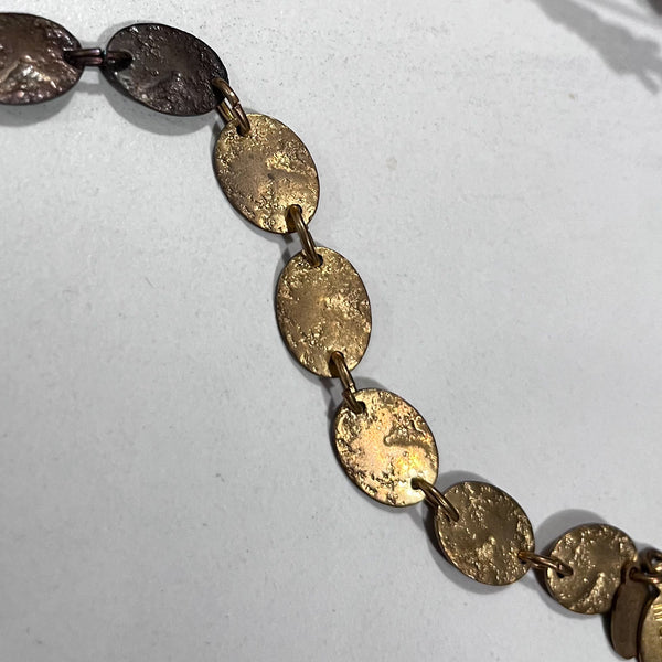 Hammered Grecian Dual Toned Bracelet