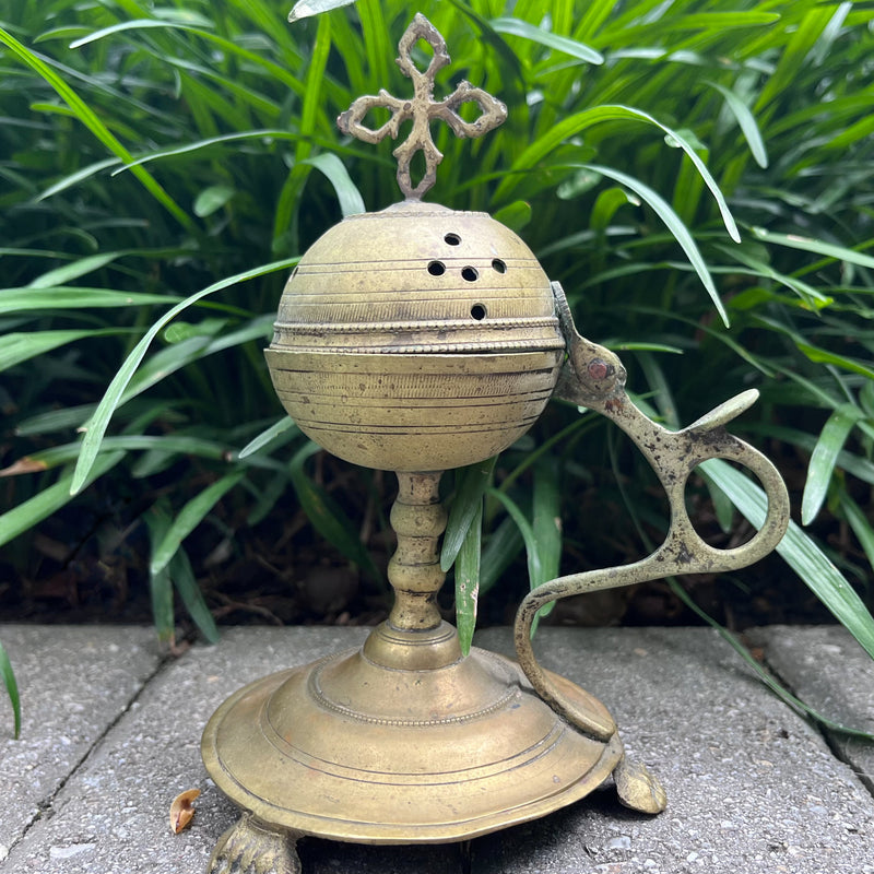 Ottoman Empire Nestorian Brass Incense Burner