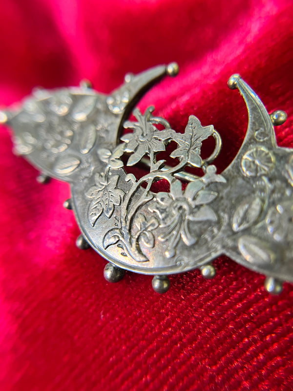 Crescent Sterling Brooch