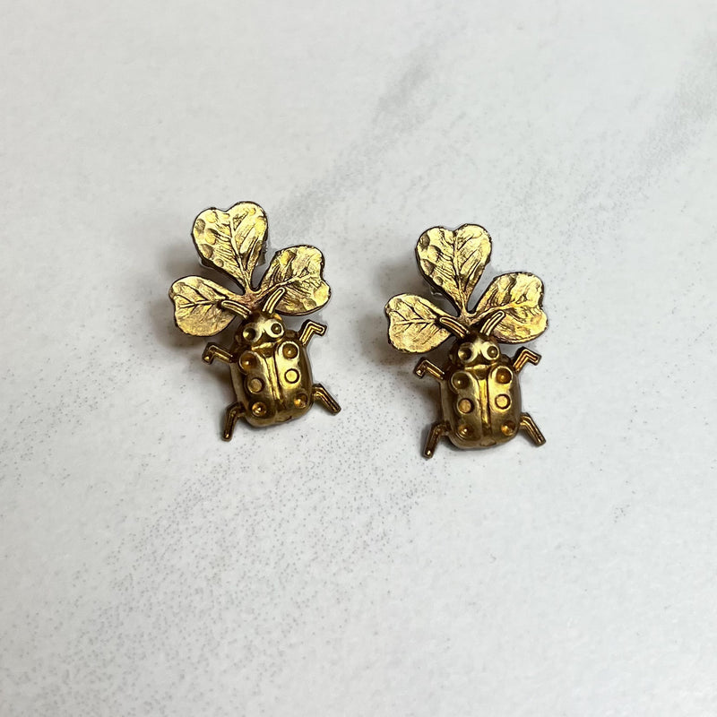 Clover Ladybug Earrings