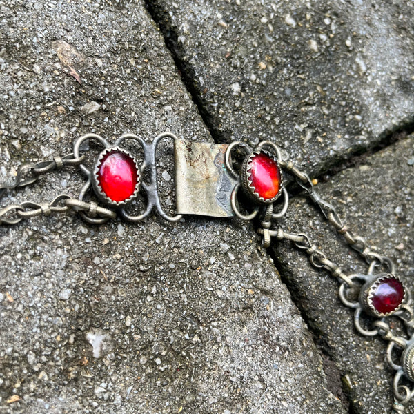 Antique Squared Gem Pendant