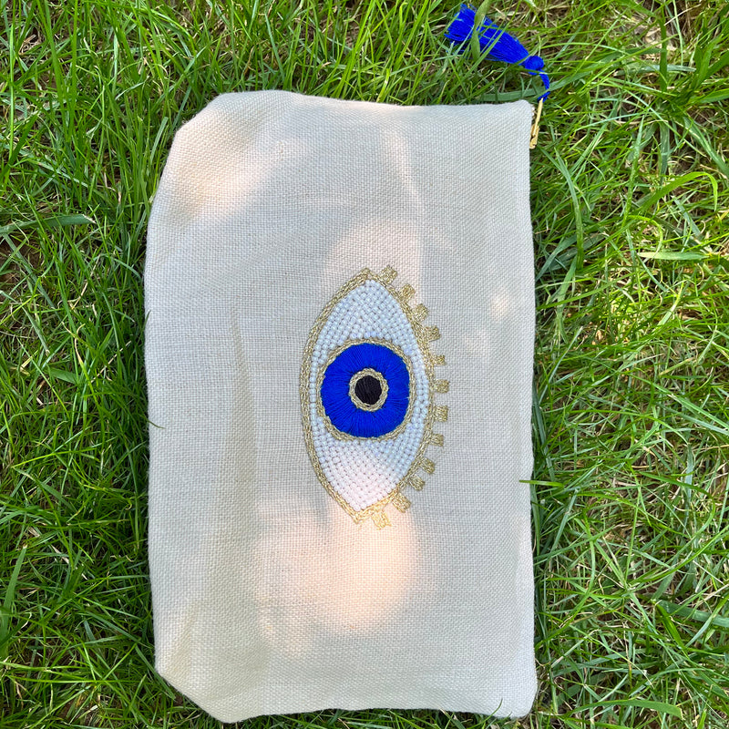 Golden Evil Eye Pouch