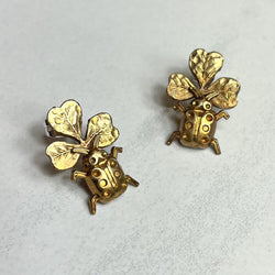 Clover Ladybug Earrings