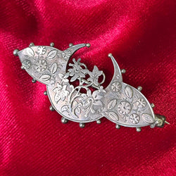 Crescent Sterling Brooch