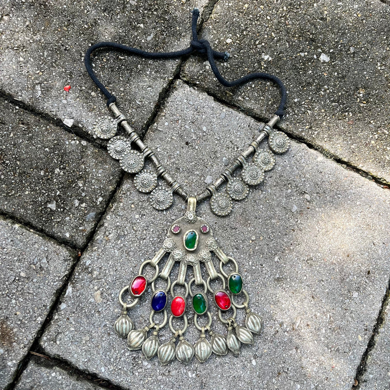 Antique Cabachon Choker Pendant