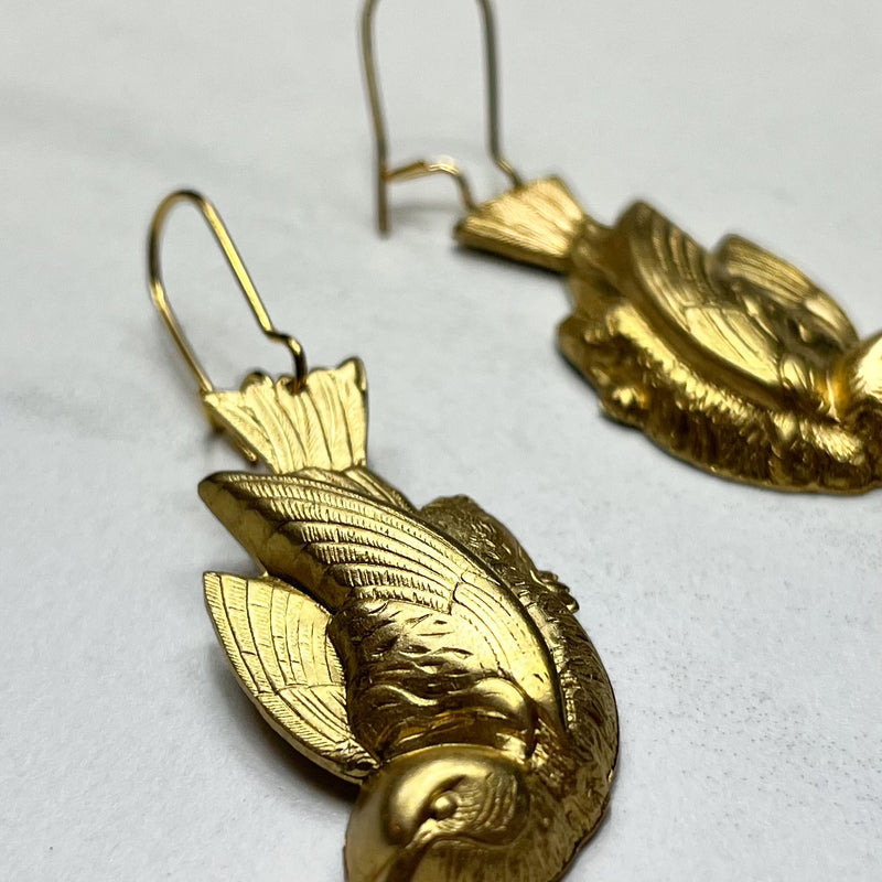 Golden Bird Earrings
